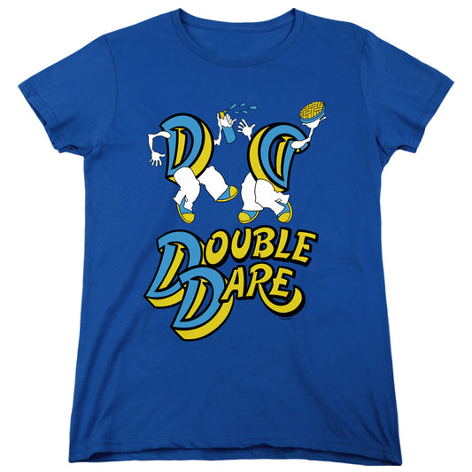 DOUBLE DARE : VINTAGE DOUBLE DARE LOGO WOMENS SHORT SLEEVE Royal Blue 2X