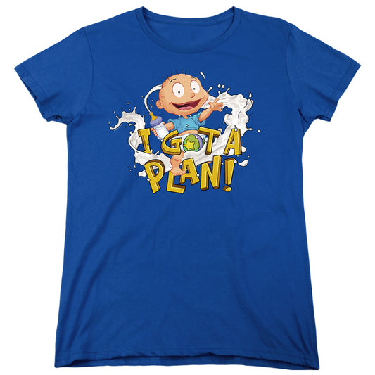 RUGRATS : TOMMY PICKLES HAS A PLAN WOMENS SHORT SLEEVE Royal Blue XL