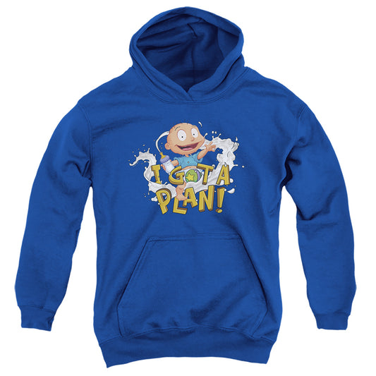 RUGRATS : TOMMY PICKLES HAS A PLAN YOUTH PULL OVER HOODIE Royal Blue LG