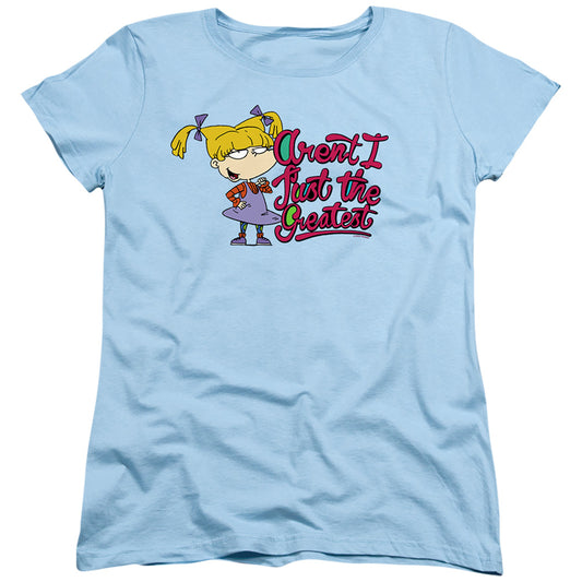 RUGRATS : ANGELICA AREN'T I JUST THE GREATEST WOMENS SHORT SLEEVE Light Blue 2X