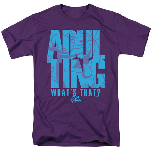 REN AND STIMPY : ADULTING S\S ADULT 18\1 Purple XL