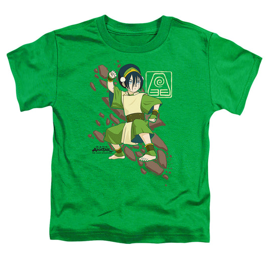 AVATAR THE LAST AIRBENDER : TOPH ROCK SLIDE S\S TODDLER TEE Kelly Green MD (3T)
