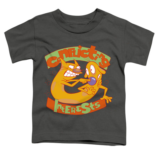 CATDOG : CONFLICTING INTERESTS S\S TODDLER TEE Charcoal LG (4T)