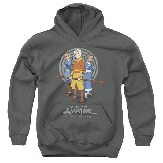 AVATAR THE LAST AIRBENDER : TEAM AVATAR YOUTH PULL OVER HOODIE Charcoal SM