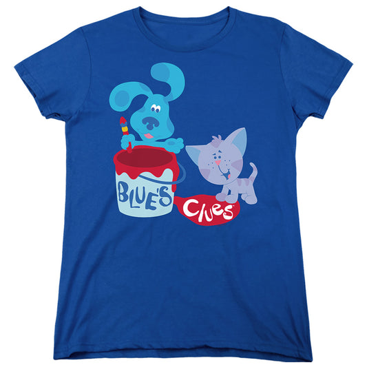 BLUE'S CLUES (CLASSIC) : PAINT IT! WOMENS SHORT SLEEVE Royal Blue 2X