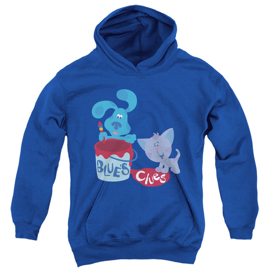 BLUE'S CLUES (CLASSIC) : PAINT IT! YOUTH PULL OVER HOODIE Royal Blue LG
