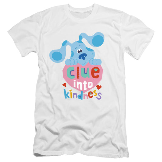 BLUE'S CLUES AND YOU : CLUE INTO KINDNESS  PREMIUM CANVAS ADULT SLIM FIT 30\1 White 2X