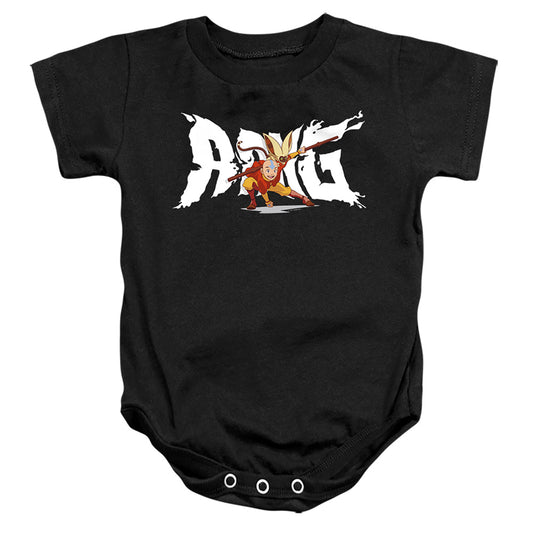 AVATAR THE LAST AIRBENDER : AANG AND MOMO INFANT SNAPSUIT Black MD (12 Mo)
