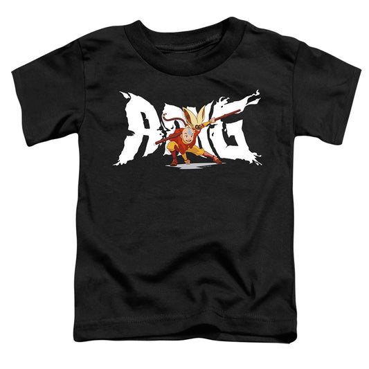 AVATAR THE LAST AIRBENDER : AANG AND MOMO S\S TODDLER TEE Black MD (3T)