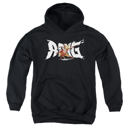AVATAR THE LAST AIRBENDER : AANG AND MOMO YOUTH PULL OVER HOODIE Black SM