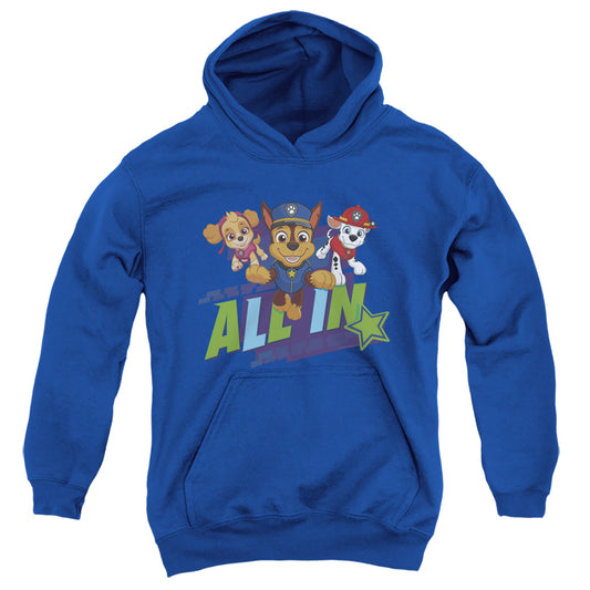 PAW PATROL : ALL IN YOUTH PULL OVER HOODIE Royal Blue LG