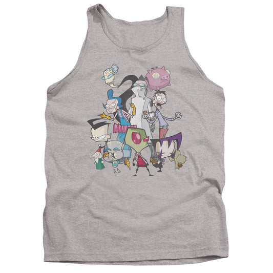 INVADER ZIM : GROUP SHOT ADULT TANK Athletic Heather 2X
