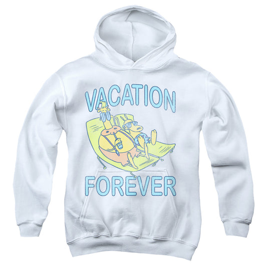 ROCKO'S MODERN LIFE : VACATION FOREVER YOUTH PULL OVER HOODIE White LG