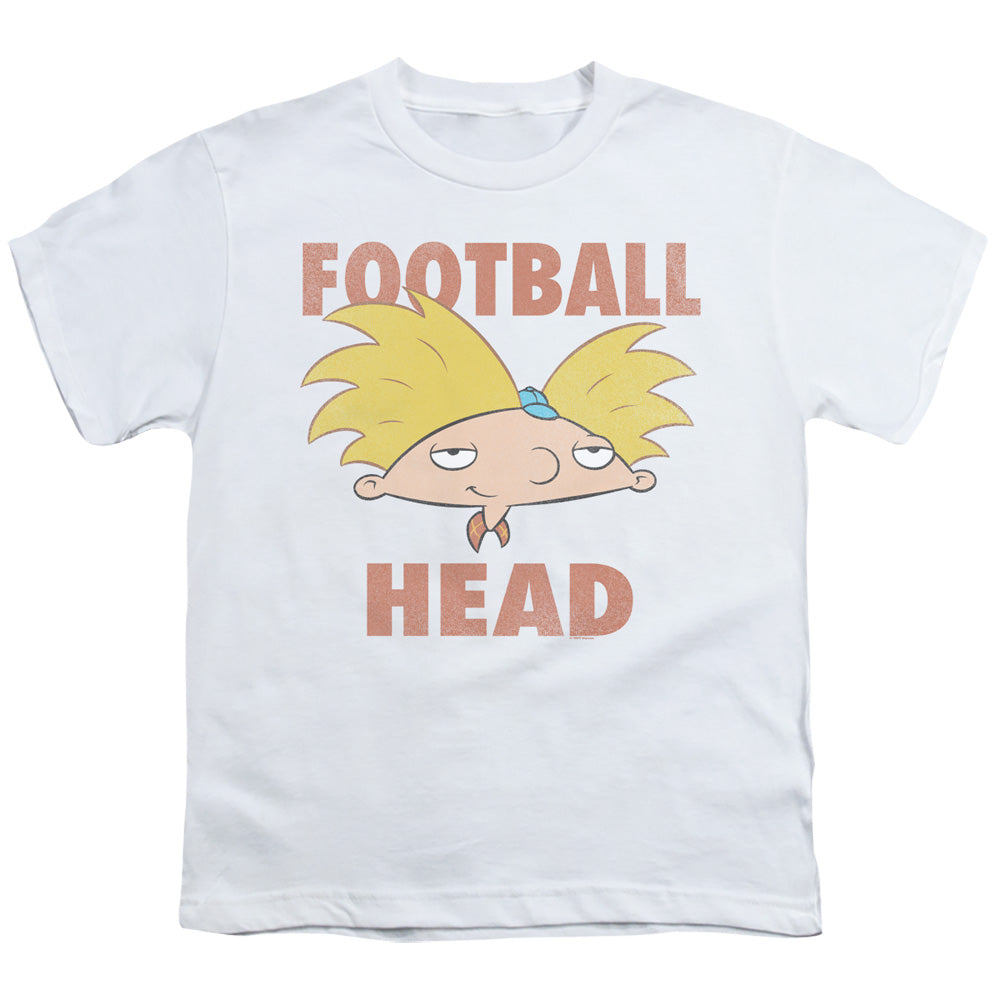 HEY ARNOLD : FOOTBALL HEAD S\S YOUTH 18\1 White MD