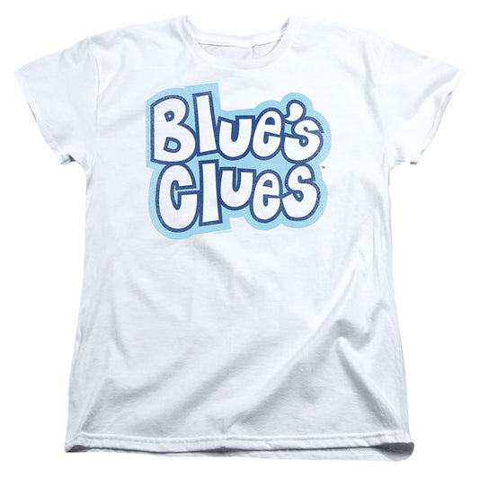 BLUE'S CLUES : BLUE'S CLUES VINTAGE LOGO WOMENS SHORT SLEEVE White LG