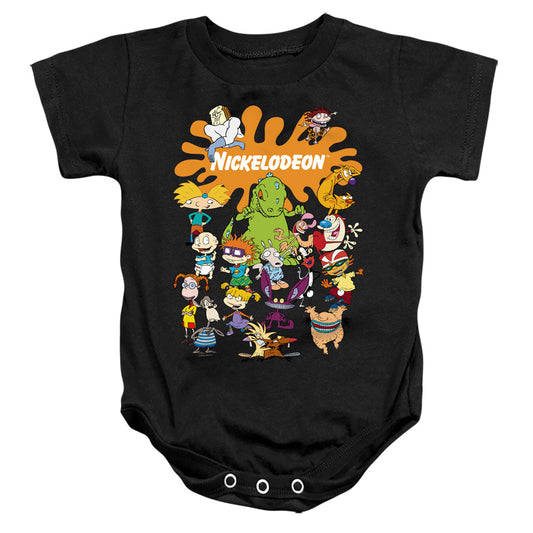 NICKELODEON BRAND : NICK SPLAT GROUP INFANT SNAPSUIT Black MD (12 Mo)