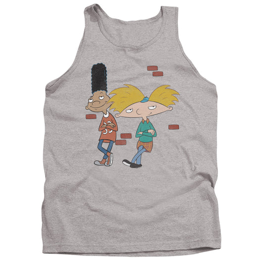 HEY ARNOLD : ARNOLD AND GERALD LEANING ADULT TANK Athletic Heather 2X