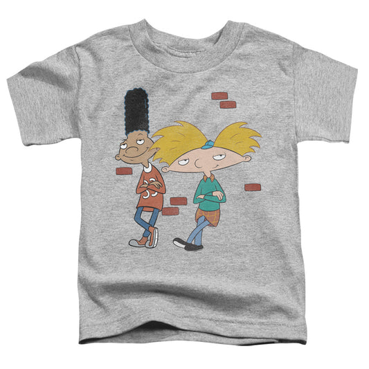 HEY ARNOLD : ARNOLD AND GERALD LEANING S\S TODDLER TEE Athletic Heather LG (4T)
