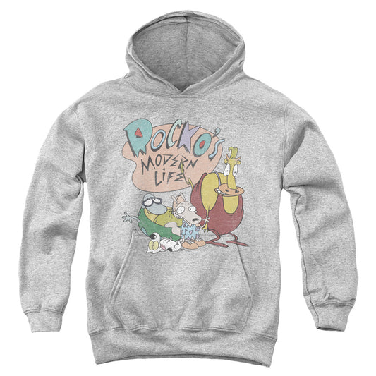 ROCKO'S MODERN LIFE : ROCKO'S MODERN LIFE LOGO GROUP YOUTH PULL OVER HOODIE Athletic Heather XL