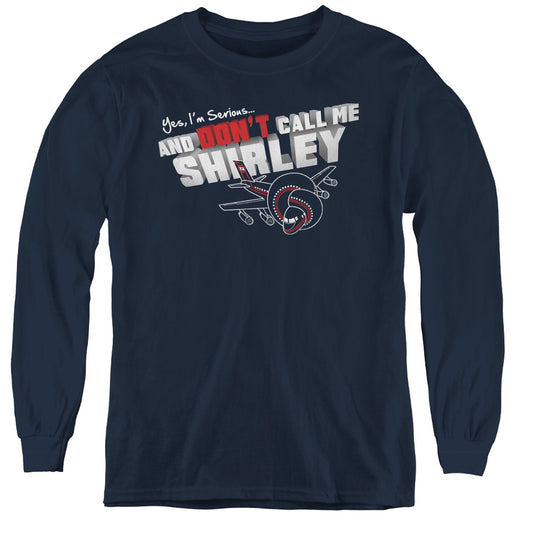 AIRPLANE : DON'T CALL ME SHIRLEY L\S YOUTH NAVY XL