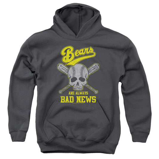 BAD NEWS BEARS : ALWAYS BAD NEWS YOUTH PULL OVER HOODIE CHARCOAL XL