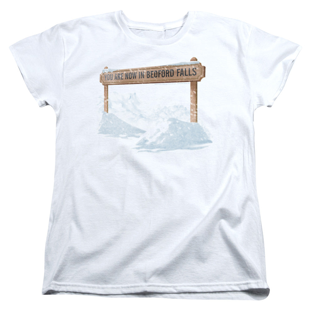IT'S A WONDERFUL LIFE : BEDFORD FALLS S\S WOMENS TEE White SM