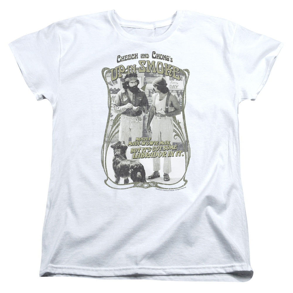 UP IN SMOKE : LABRADOR S\S WOMENS TEE WHITE MD