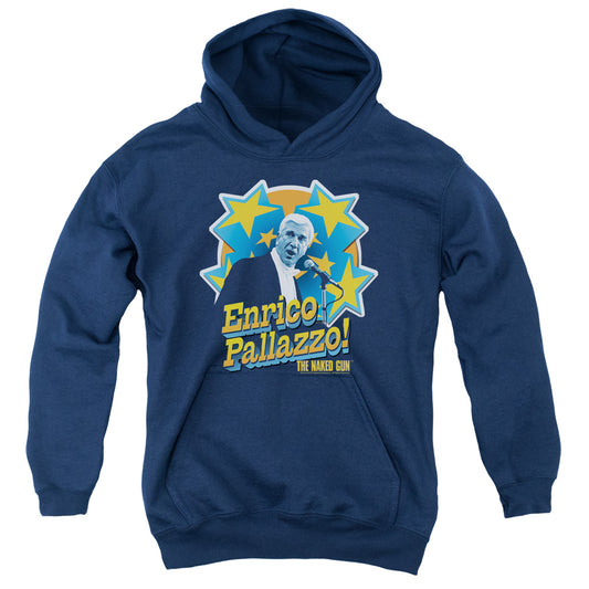 NAKED GUN : IT'S ENRICO PALLAZZO YOUTH PULL OVER HOODIE NAVY MD