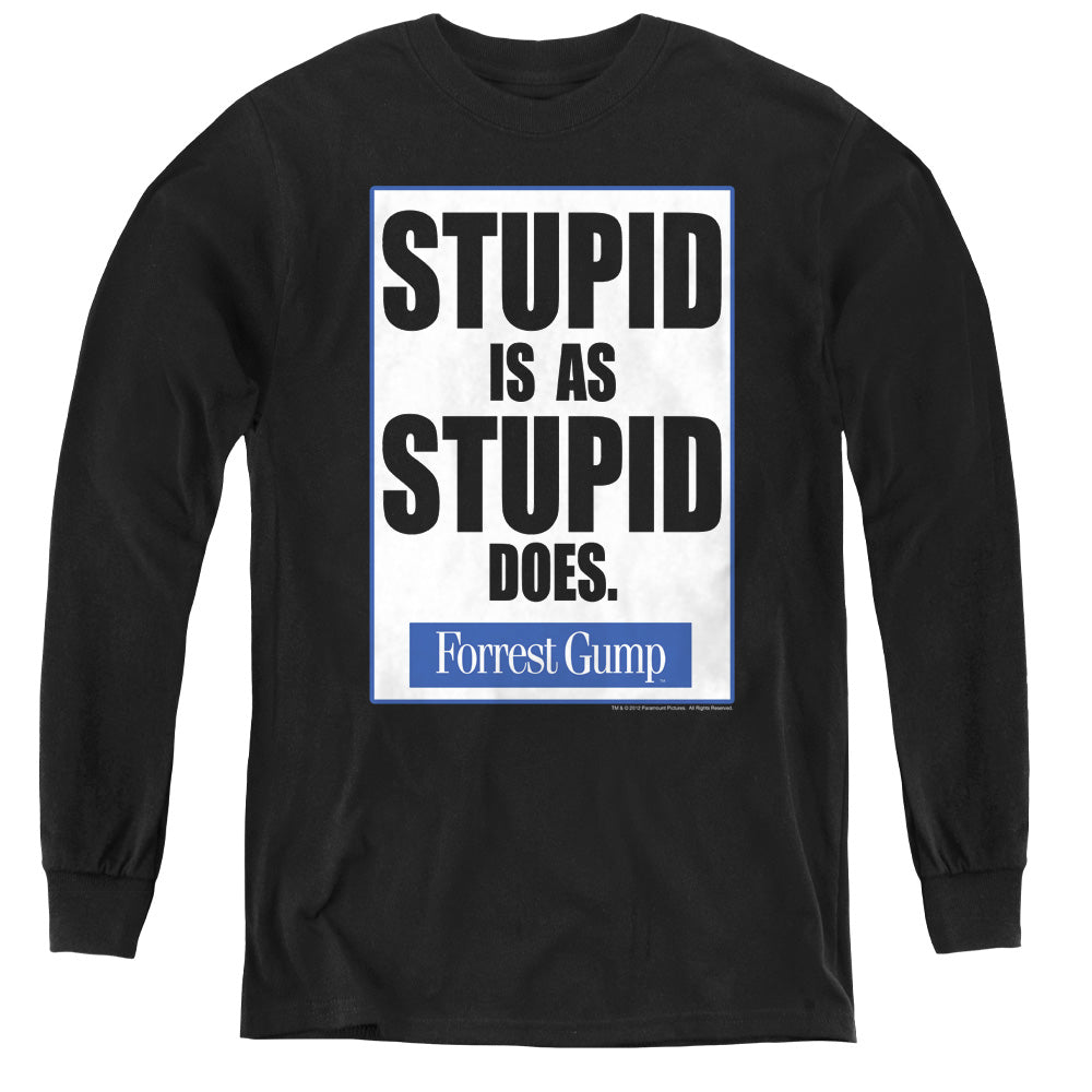 FORREST GUMP : STUPID IS L\S YOUTH BLACK MD