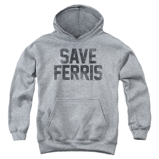 FERRIS BUELLER : SAVE FERRIS YOUTH PULL OVER HOODIE Athletic Heather LG