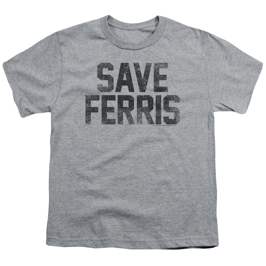FERRIS BUELLER : SAVE FERRIS S\S YOUTH 18\1 Athletic Heather LG