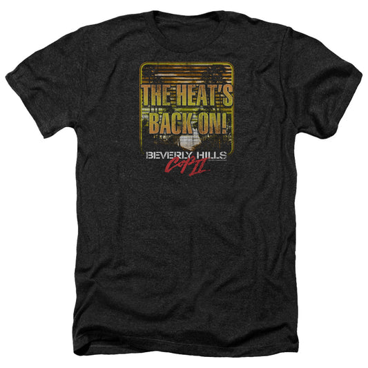 BEVERLY HILLS COP II : THE HEAT'S BACK ON ADULT HEATHER BLACK XL