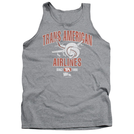 AIRPLANE : TRANS AMERICAN ADULT TANK ATHLETIC HEATHER 2X
