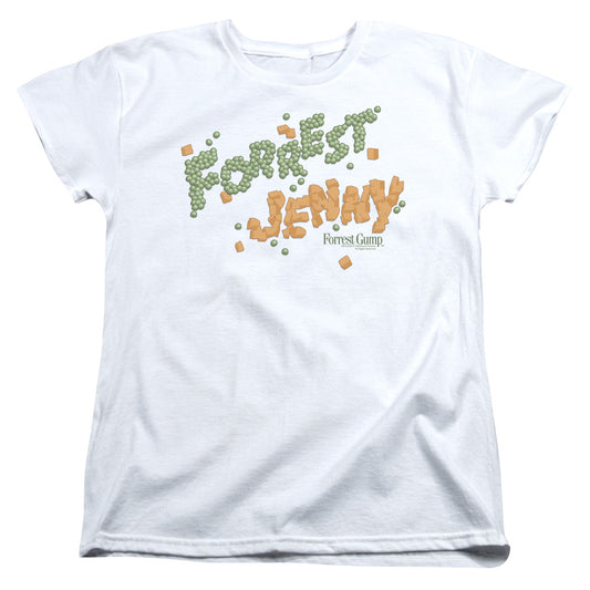 FORREST GUMP : PEAS AND CARROTS S\S WOMENS TEE WHITE 2X