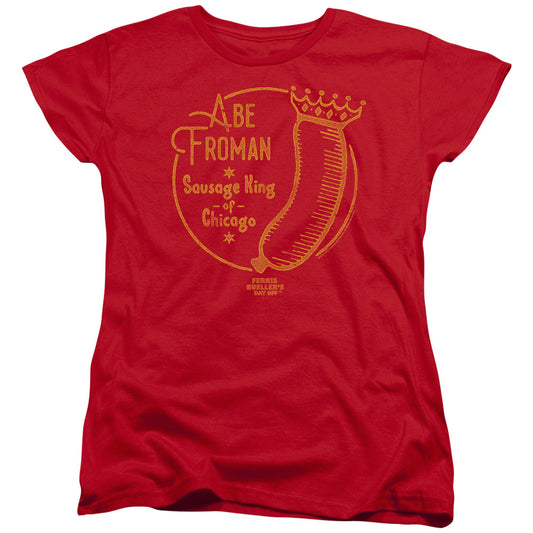 FERRIS BUELLER : ABE FROMAN S\S WOMENS TEE Red MD