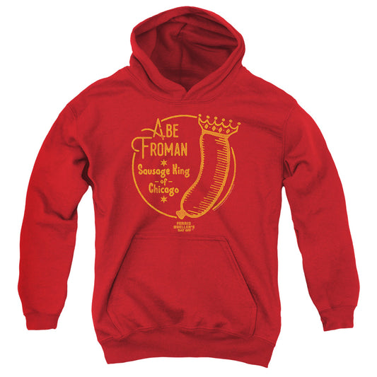 FERRIS BUELLER : ABE FROMAN YOUTH PULL OVER HOODIE Red LG