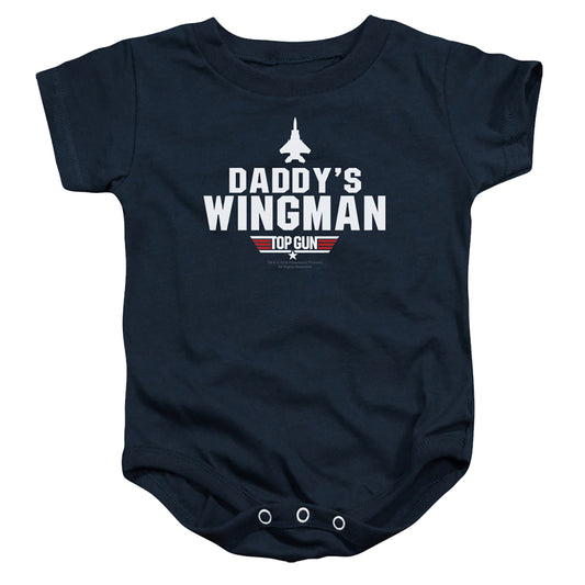 TOP GUN : DADDY'S WINGMAN INFANT SNAPSUIT Navy MD (12 Mo)