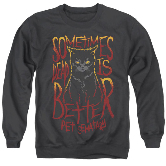 PET SEMATARY : DEAD IS BETTER ADULT CREW SWEAT Black MD