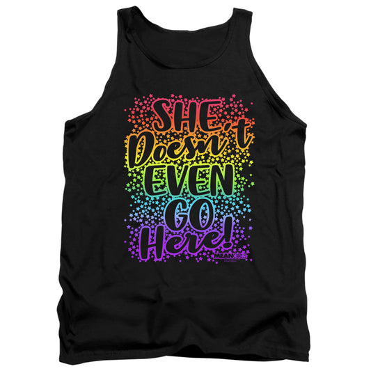 MEAN GIRLS : DOESN'T GO HERE ADULT TANK Black MD