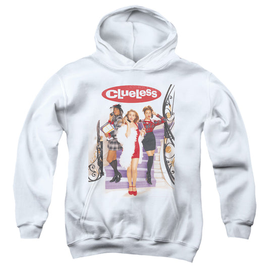 CLUELESS : CLUELESS POSTER YOUTH PULL OVER HOODIE White LG