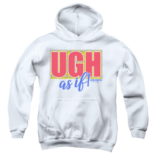 CLUELESS : UGH, AS IF! YOUTH PULL OVER HOODIE White LG
