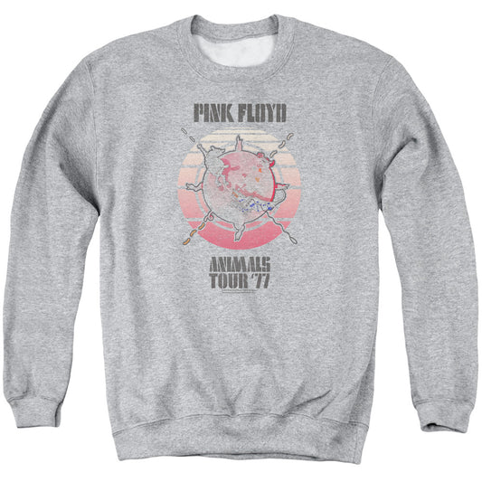 PINK FLOYD : ANIMALS TOUR 77 ADULT CREW SWEAT Athletic Heather MD