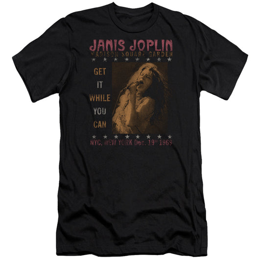 JANIS JOPLIN : ONE NIGHT ONLY PREMIUM CANVAS ADULT SLIM FIT 30\1 Black XL