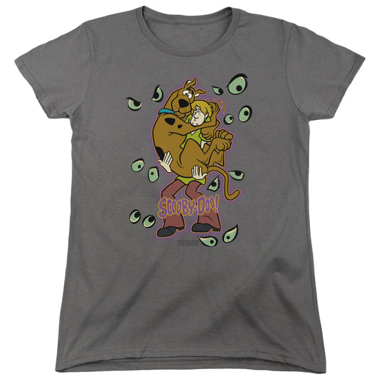 SCOOBY DOO : BEING WATCHED WOMENS SHORT SLEEVE Charcoal LG