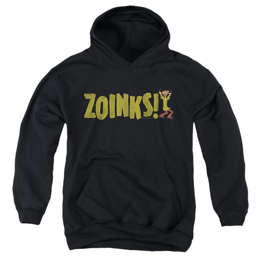 SCOOBY DOO : ZOINKS YOUTH PULL OVER HOODIE Black LG