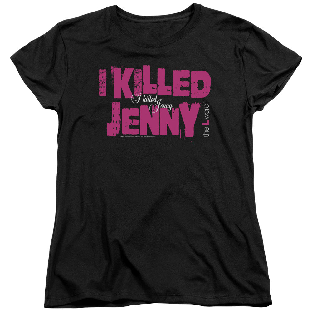 THE L WORD : I KILLED JENNY S\S WOMENS TEE BLACK LG