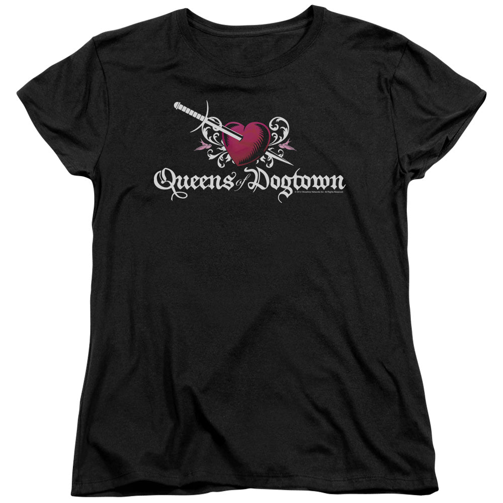CALIFORNICATION : QUEENS OF DOGTOWN S\S WOMENS TEE BLACK MD