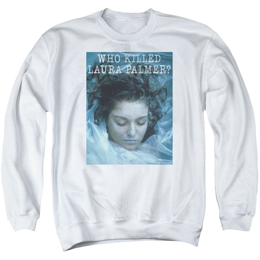 TWIN PEAKS : WHO KILLED LAURA ADULT CREW SWEAT White MD