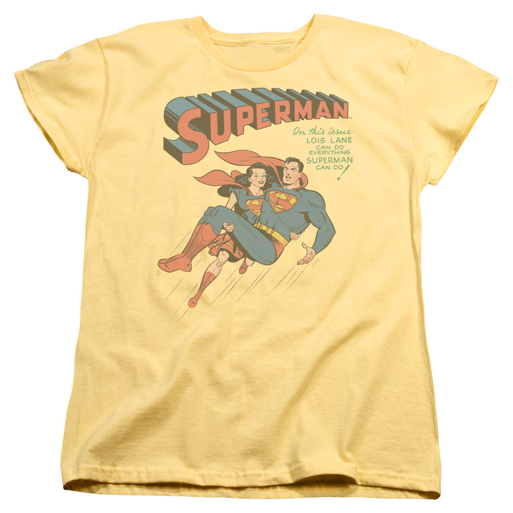 SUPERMAN : #57 COVER S\S WOMENS TEE Banana LG
