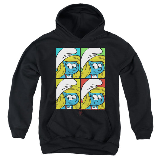 SMURFS : TILES YOUTH PULL OVER HOODIE Black LG